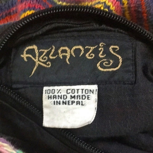 ATLANTIS Mauve hippie bag with embroidery - Picture 4 of 5